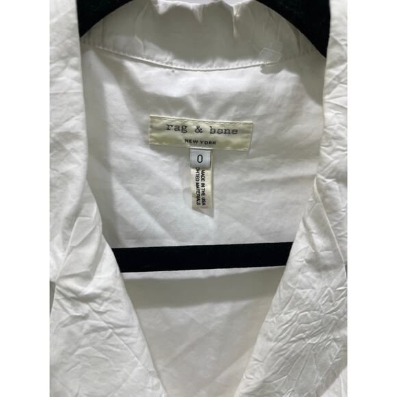 Rag And Bone White Crinkle Fabric Mini Dress SIZE 0 - Picture 4 of 10